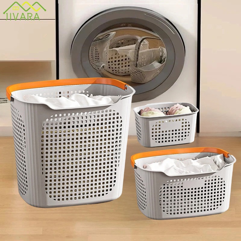 JIVARA ตะกร้าซักผ้า จัดเก็บ ตะกร้า เสื้อผ้า ตะกร้าอเนกประสงค์ จัดเก็บเสื้อผ้า ตะกร้าผ้า