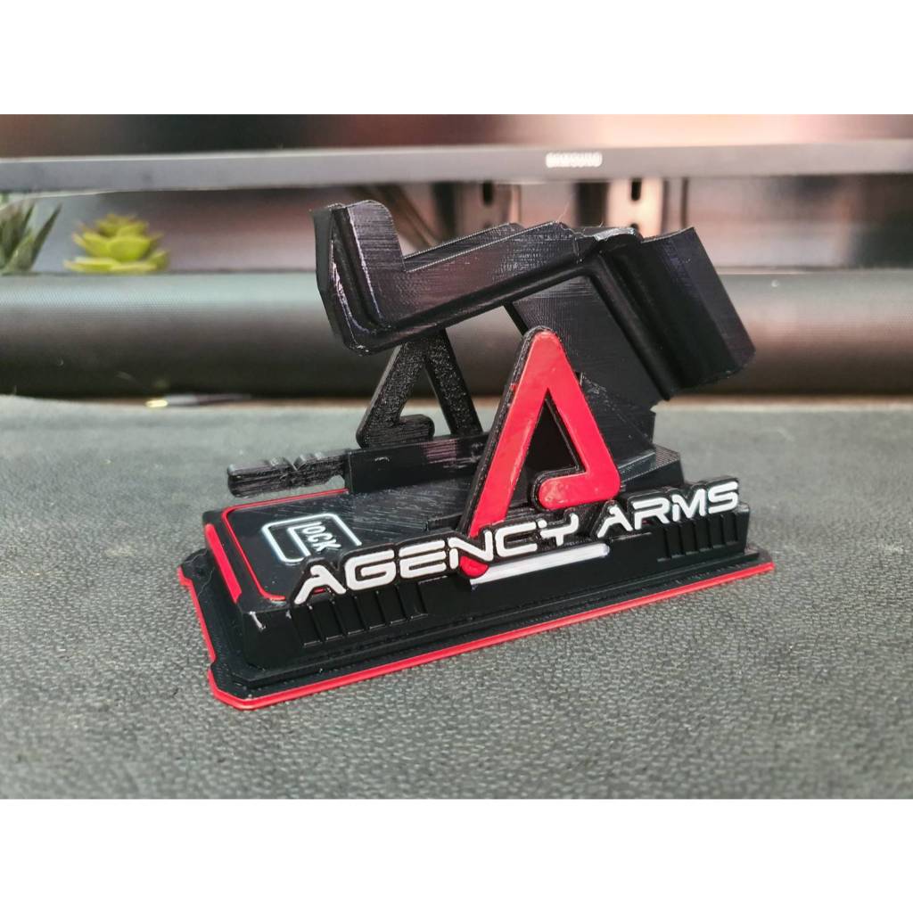 แท่นวางโมเดลปืน Glock แบบวางทั้งกระบอกโลโก้ Agency Arms