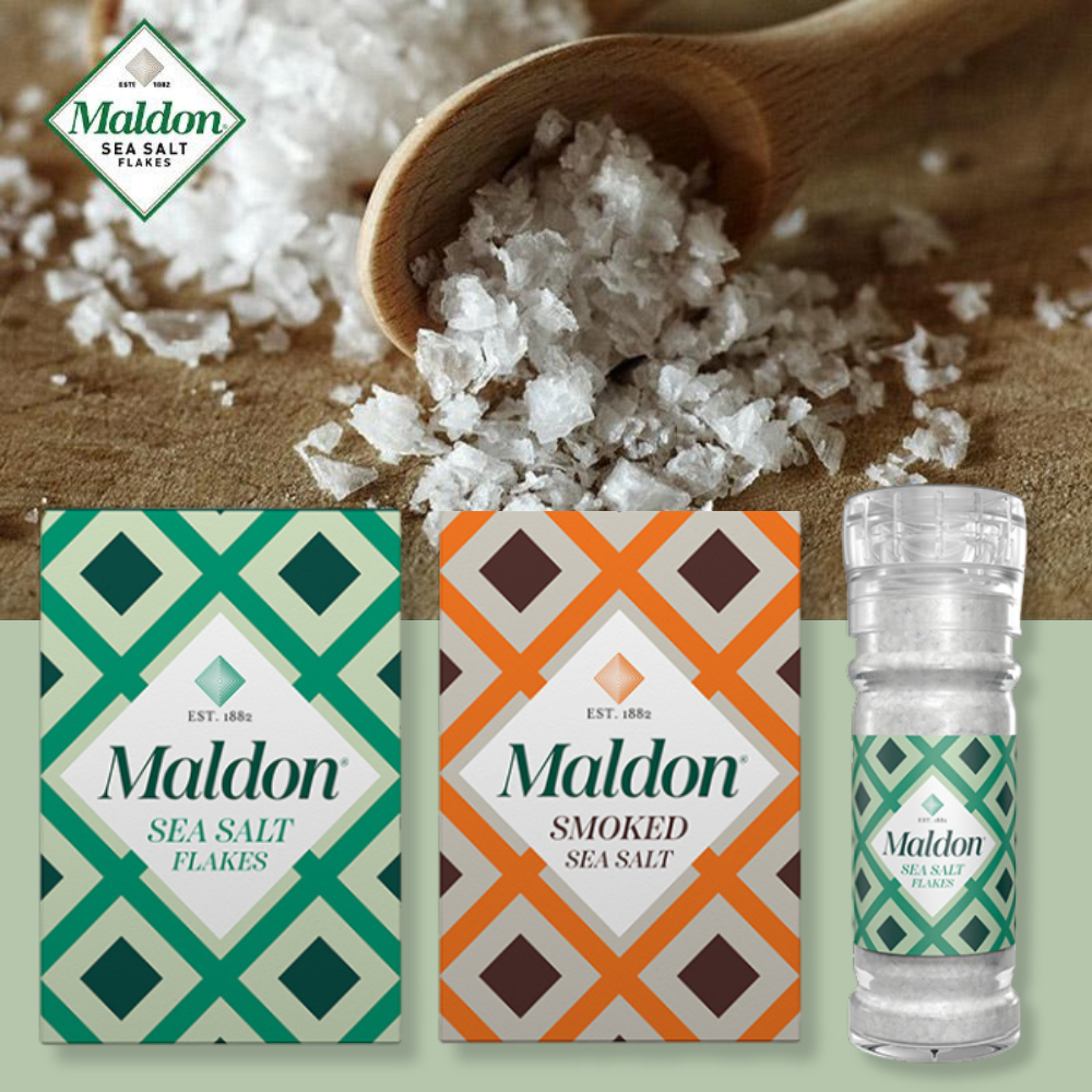 Maldon Sea Salt | เกลือทะเลอังกฤษ 4 ขนาด 125g 250g Grinder 55g Smoked 125g มาลดอน เกลือชนิดเกล็ด