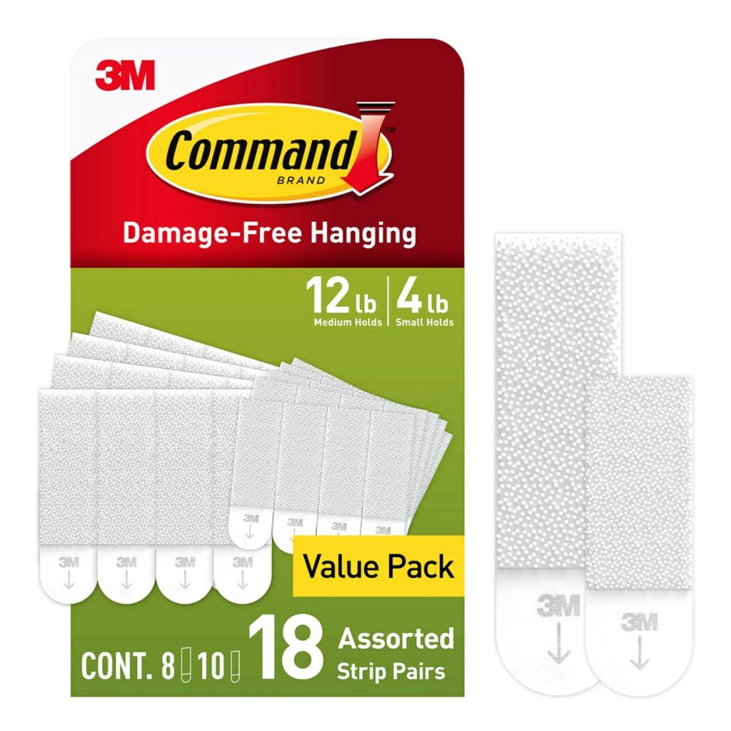 (Command®) Narrow Picture Hanging Strips แถบกาวติดผนังแขวนรูปภาพ