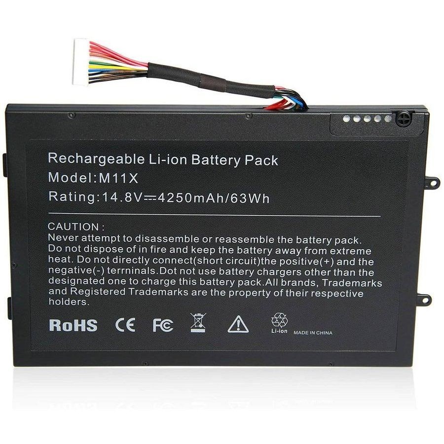 Battery Dell Alienware M11x M11X-4S2P : 14.8 V-63Wh Black (CBB)