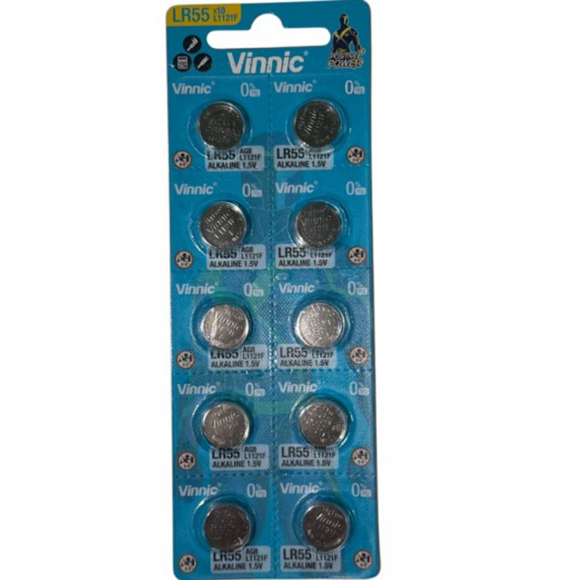 ถ่านVinnic alkaline1.5V L1121F/LR55 ของแท้ ของใหม่ ไฟแรง