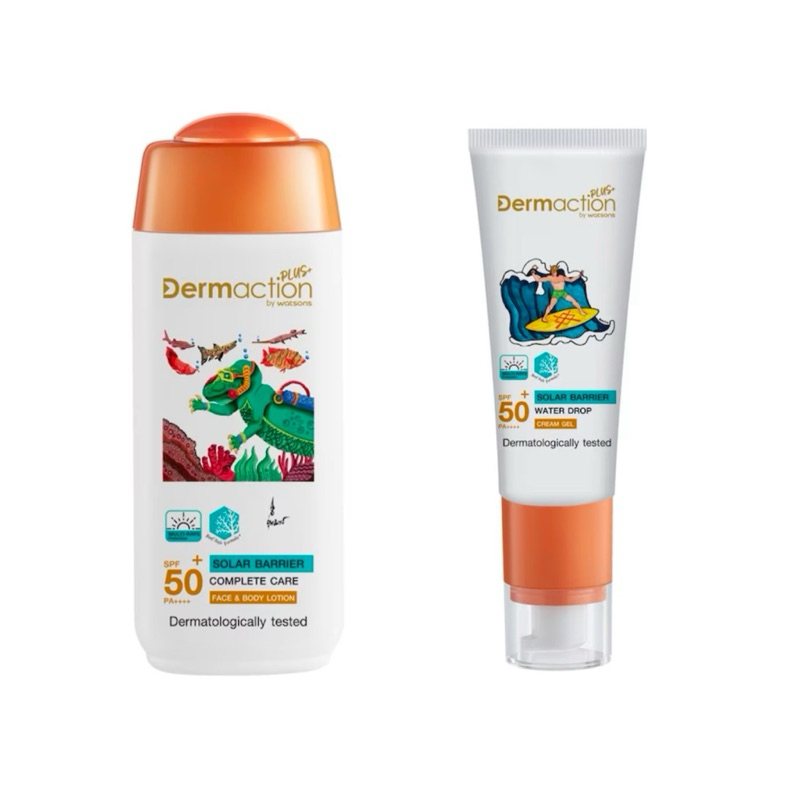 Exp2028Dermaction Plus by Watsons เดอมาแอคชันพลัส บายวัตสัน แอดวานซ์ซัน โซล่าร์ แบริเออร์ ครีมเจล เอสพีเอฟ 50+ พีเอ++++