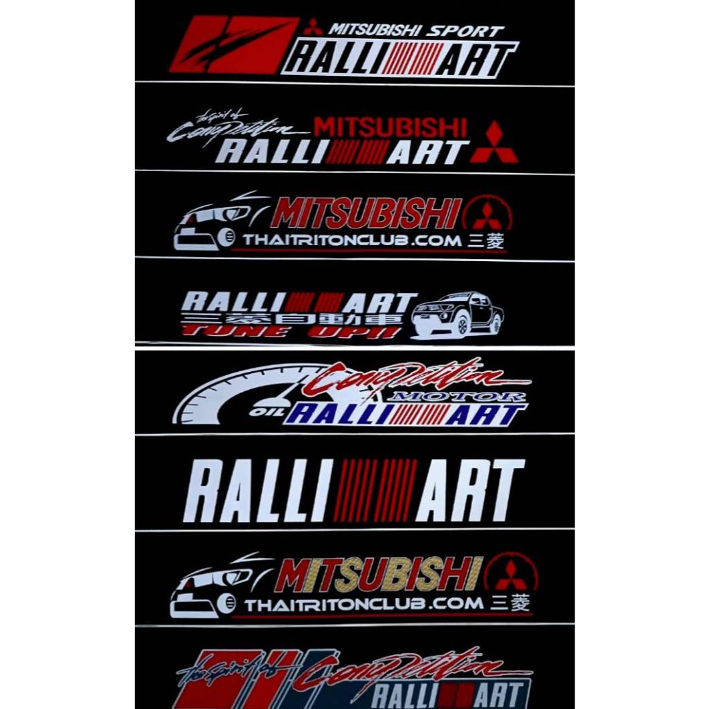 #สติ๊กเกอร์บังแดด #สติ๊กเกอร์ติดหน้ารถ #MITSUBISHI #MITSUBISHI SPORT #RALLI ART
