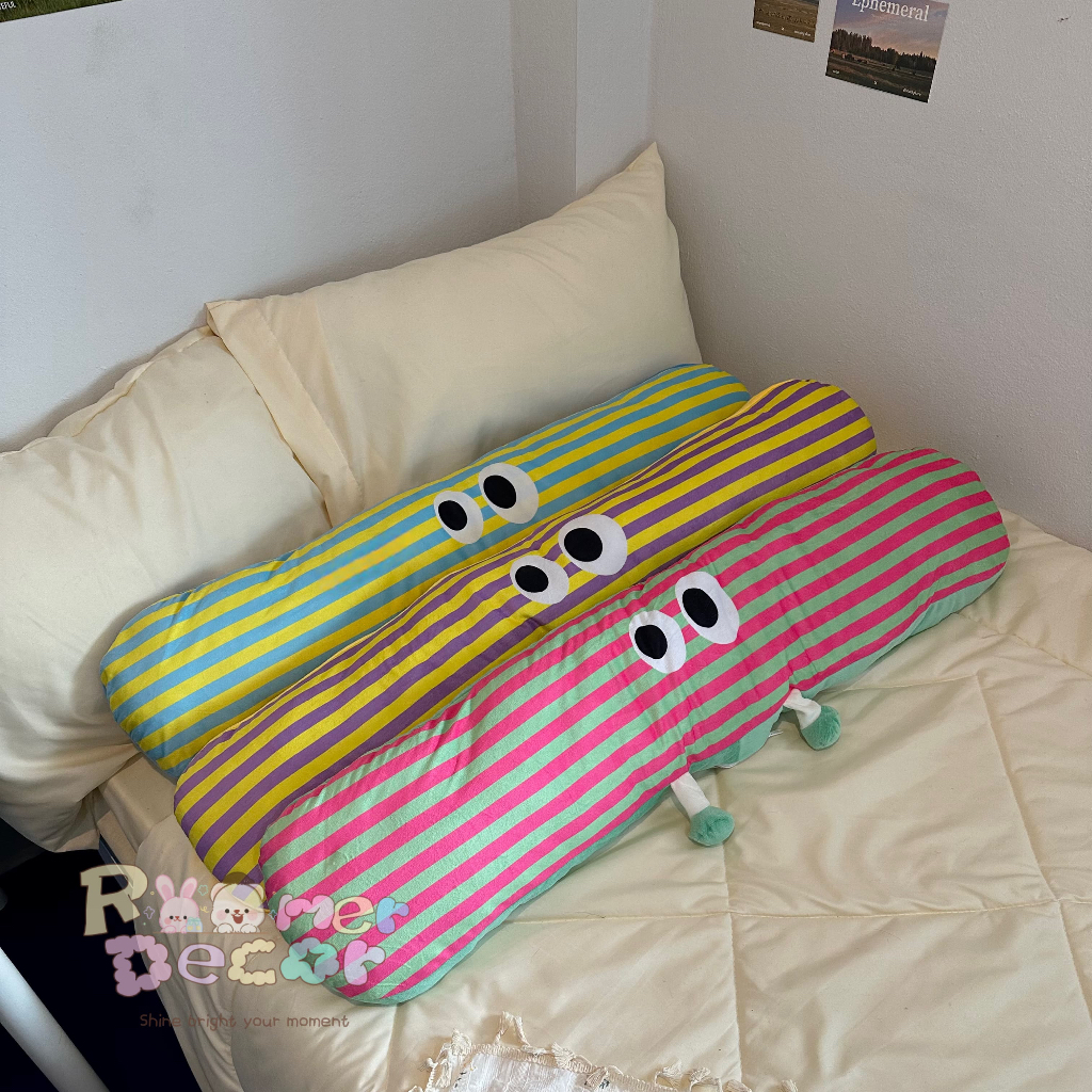 Roomer.Decor [พร้อมส่ง] หมอนข้าง funny eyes หมอนข้างนุ่มนิ่ม ตุ๊กตาหมอนข้าง หมอนข้างการ์ตูน หมอนน่าร