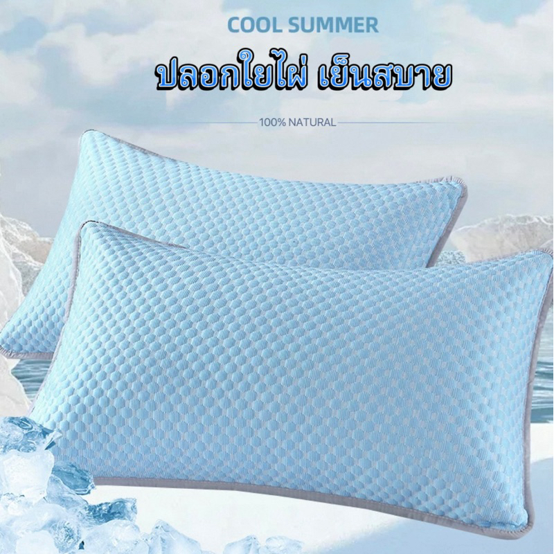 ปลอกหมอน ใยไผ่ธรรมชาติ 1แถม1 (48×74 cm) ปลอกหมอนสีพื้น เย็น ระบายอากาศ กันไรฝุ่น ผ้าเนื้อดีนุ่มลื่น พร้อมส่ง