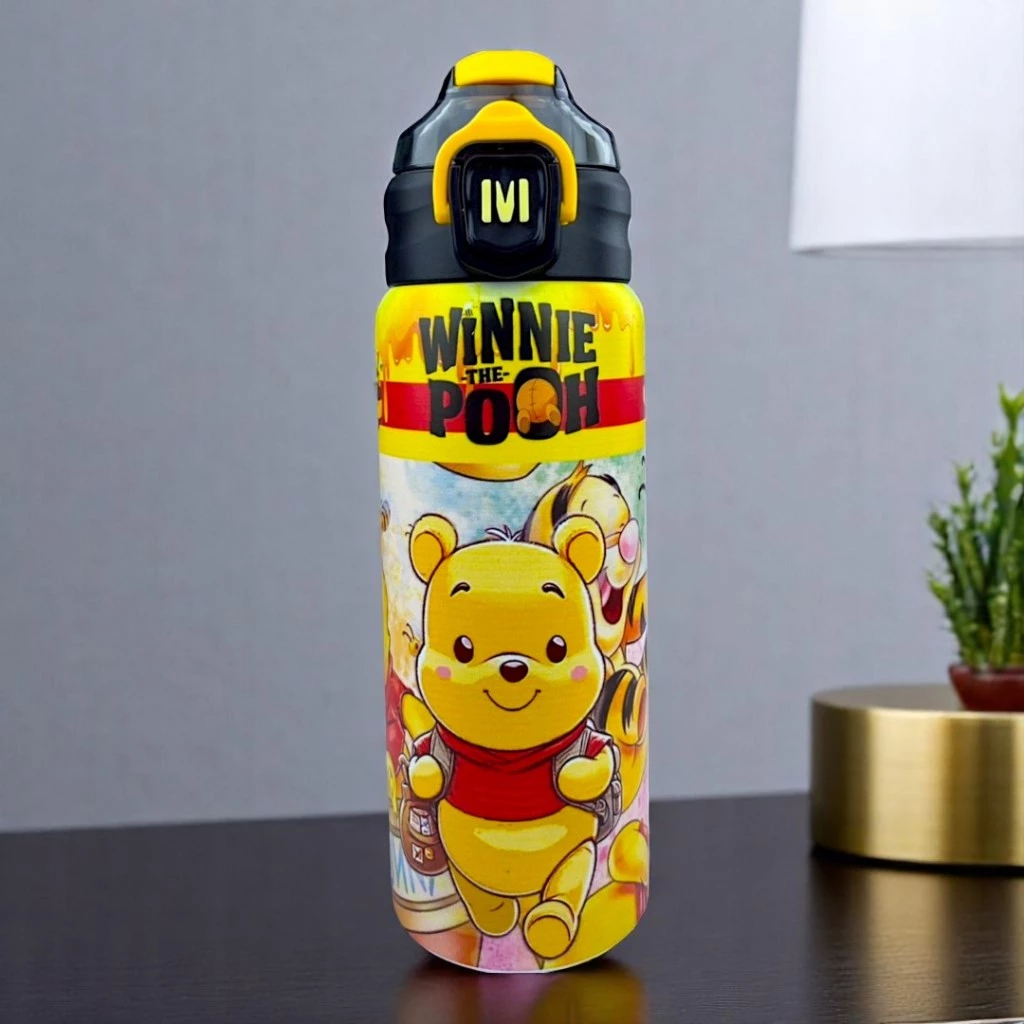 กระติกน้ำเด็ก  กระติกเก็บความเย็น 2 ช่องดื่ม สกรีน3Dรอบแก้ว ขนาด 600 ML  สแตนเลส304 พร้อมส่ง thumbnail 8