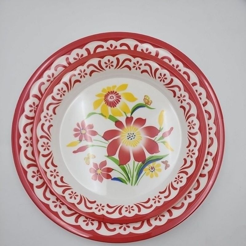 ถาดใส่อาหารใบตอง เมาลามีนแท้