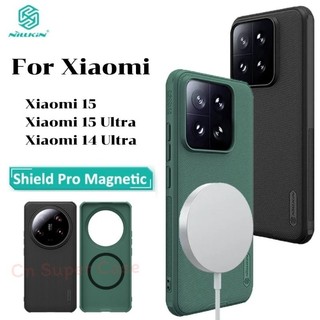 NILLKIN เคสสำหรับ Xiaomi 15 Ultra/Xiaomi 15 เคสกันกระแทก ขอบยาง TPU รองรับวงแหวนแม่เหล็ก