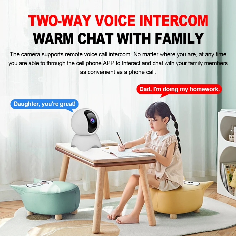 iCam365 สมาร์ทกล้อง HD 5 ล้านไร้สายบ้าน WiFi กล้อง - สามารถหมุนได้ 360 องศา  รับประกันหนึ่งปี