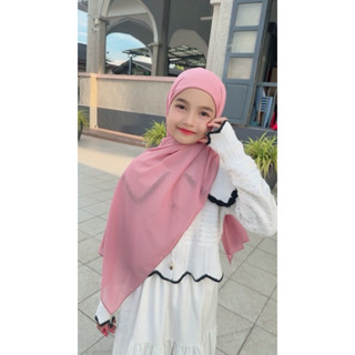 ผ้าคลุมชีฟองพันยาวติดอินเนอร์เด็ก (เด็ก 4-10 ปี)