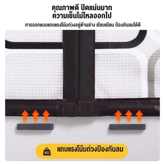 ม่านประตู ม่านประตูกันแอร์ ม่านประตูตีนตุ๊กแก 90/100x210 ซม. กันลม ป้องกันยุง ตีนตุ๊กแก ติดตั้งง่าย