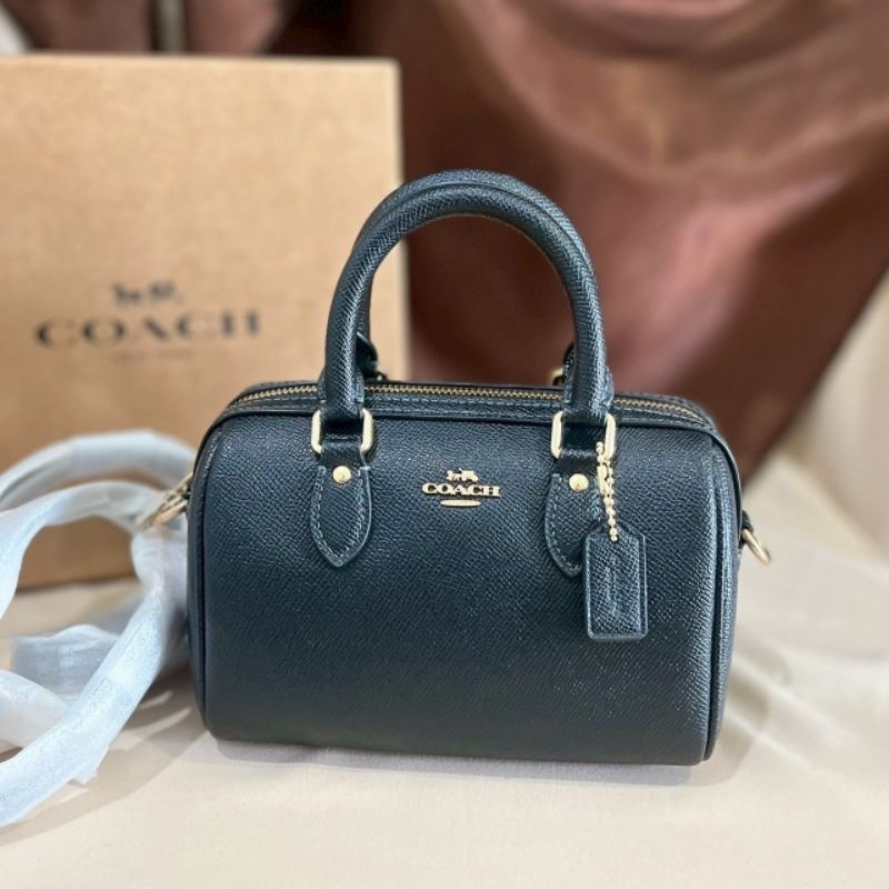 หมอนมินิ COACH Mini Rowan Crossbody in Black CV404
