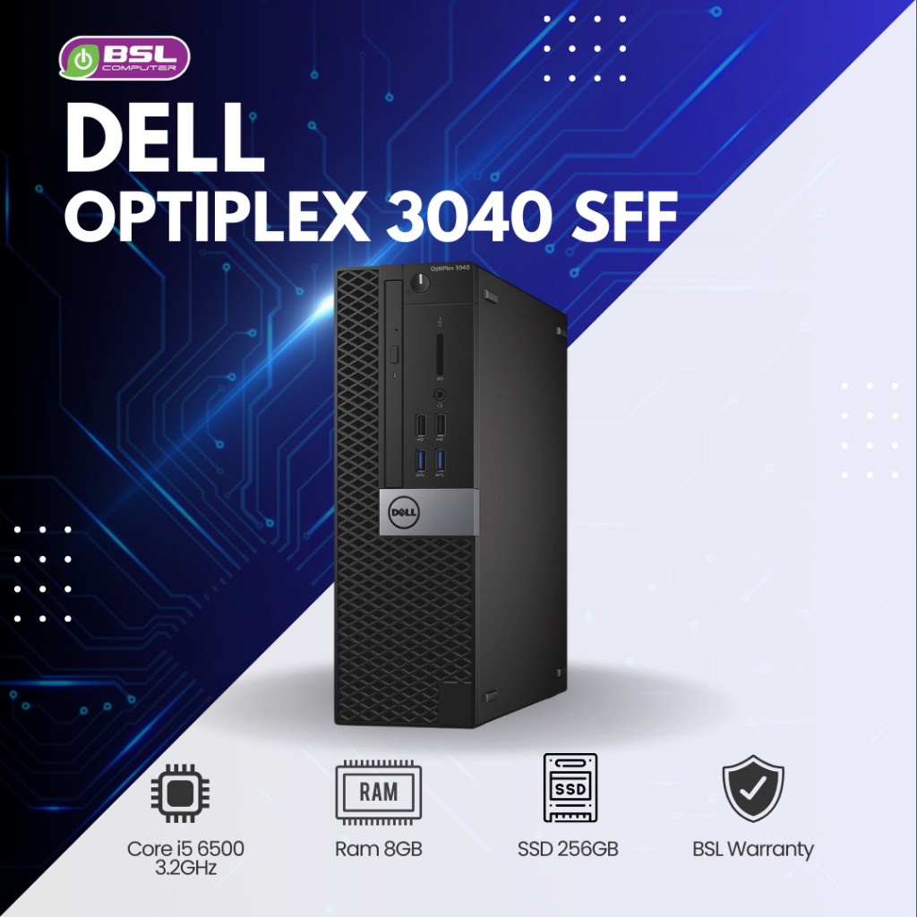 คอมพิวเตอร์มือสอง Dell OptiPlex 3040 i3,i5 GEN 6 / 8GB / SSD 120 GB USED Computer คอมมือสอง พร้อมส่ง