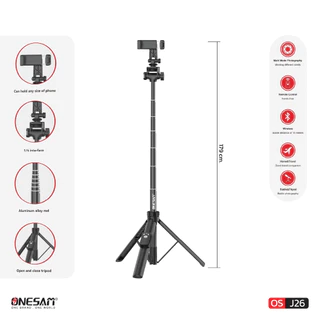 ONESAM รุ่น OS-J26 Tripod Selfie WIRELESS ขาตั้งมือถือ และ ไม้เซลฟี่ + รีโมทไร้สาย ของแท้ 100% รับประกัน 1 ปี