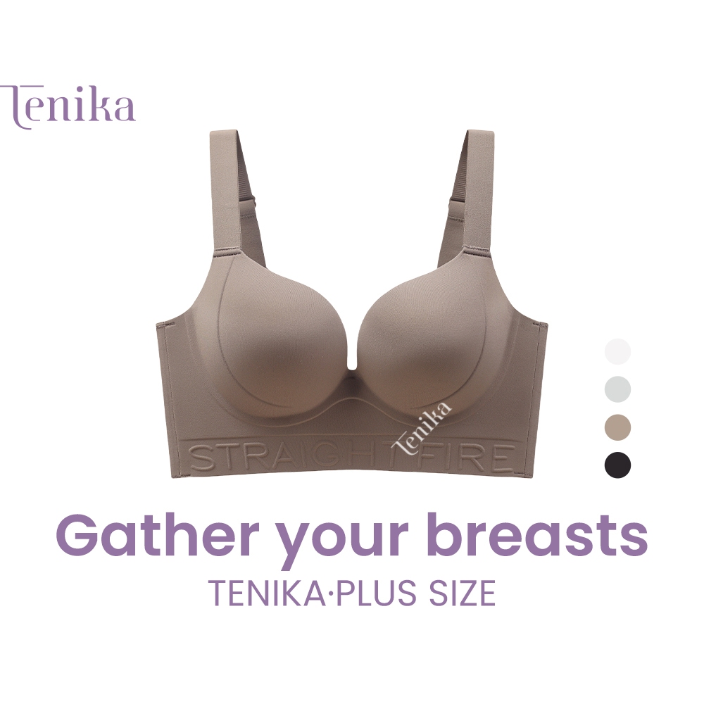 TENIKA เสื้อในไซส์ใหญ่ไร้โครง  Push-Up Bra Seamless เสื้อในไซส์ใหญ่ไร้โครง （34-44นิ้ว）Plus Size Bra