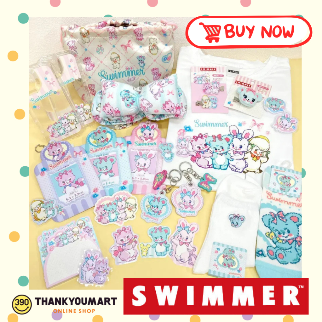 [พร้อมส่ง*ส่งด่วน] SWIMMER * Thankyou 390  ถุงช๊อปปิ้ง  กิ๊บติดผม พวงกุญแจ คลิปหนีบเข็มขัด