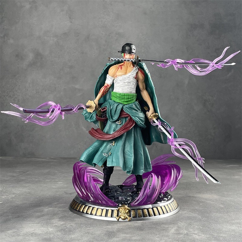 สินค้าพร้อมส่ง OnePieceโมเดล Zoro ของเล่นตกแต่งเดสก์ท็อป ของสะสม