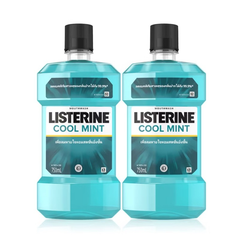 ลิสเตอรีน น้ำยาบ้วนปาก คูลมินต์ 750มล. Listerine mouthwash Coolmint 750ml.
