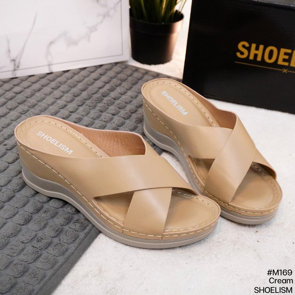 M169 #รองเท้าแตะลำลอง พื้นหนานุ่ม รับน้ำหนักได้ดี สายไขว้หน้าเก็บหน้าเท้าดูเรียวสวย SHOELISM - รูปที่ 6