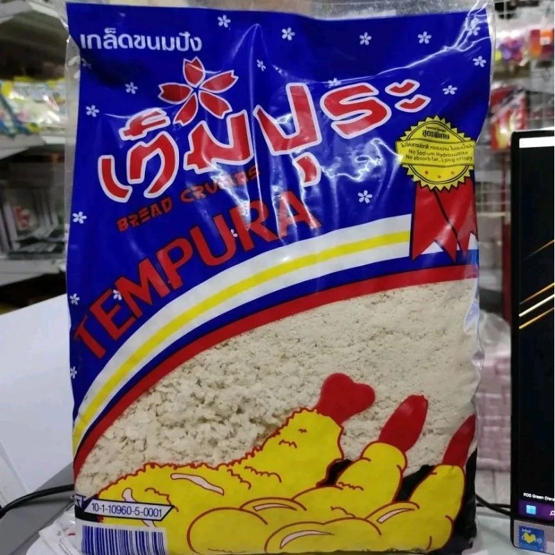 เกล็ดขนมปังตราเทมปุระยกลังบรรจุถุงละ1000กรัมx10ถุง