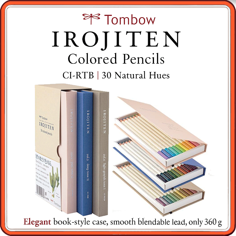 Tombow Pencil Colored Pencils 30 Colors (Book Type) Color Dictionary Volume 2 (30 Colors to Enrich Expression) CI-RTB