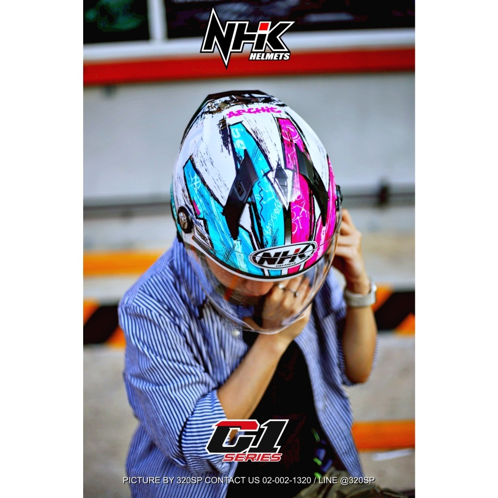 มาใหม่!! หมวกกันน็อคครึ่งใบ NHK C1 ใส่ใต้เบาะได้ทุกรุ่น ลายนักแข่ง ของแท้ ส่งไว!! 320sp.online - รูปที่ 4
