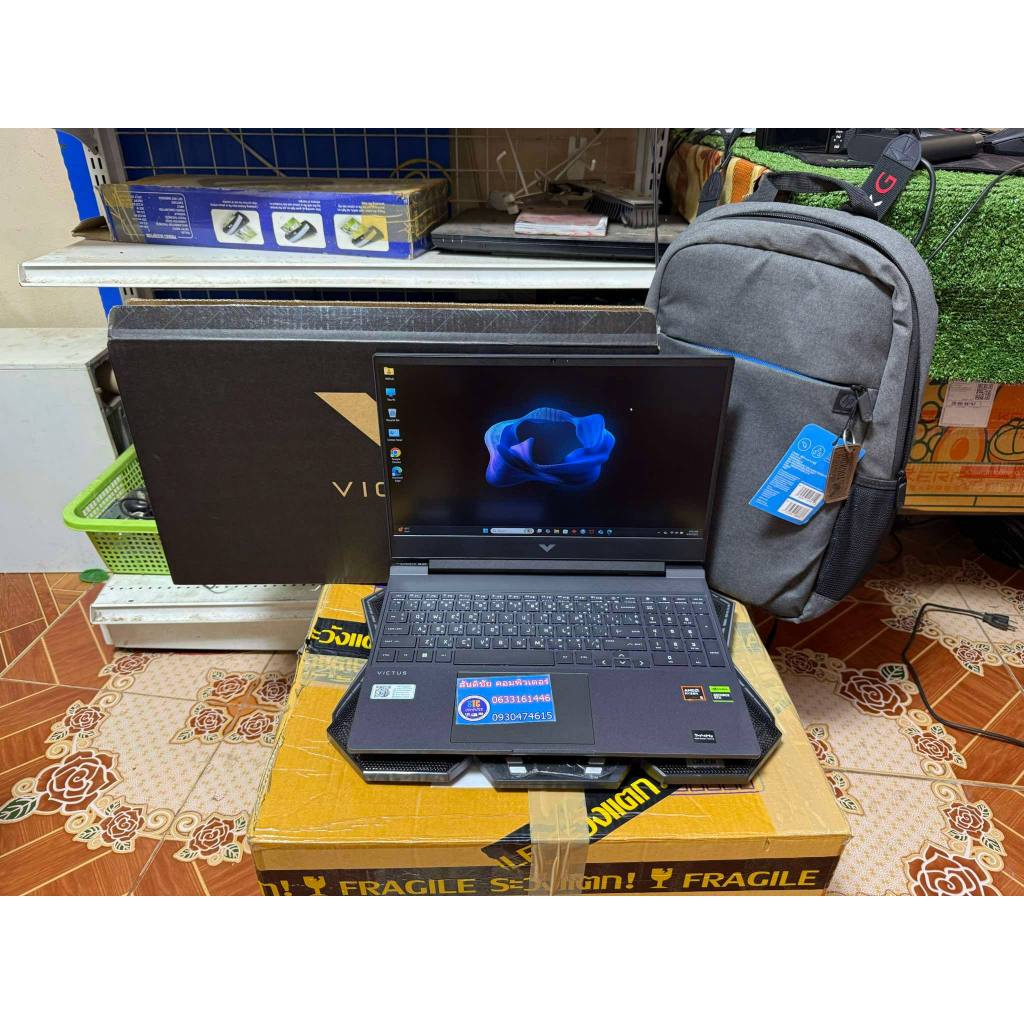ตัวโหค รุ่นใหม่ล่าสุดNotebook HP Victus Gaming 15 ทรงพลัง AMD Ryzen 5 8645HS #RTX4050