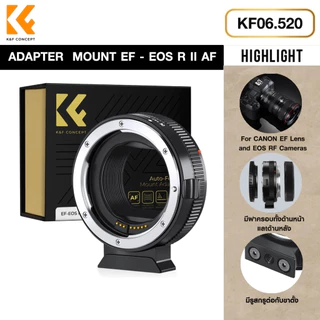 K&F Concept EF to EOS R Adapter, Auto Focus Lens Mount Adapter for Canon EF EF-S Lens and Canon EOS R/RF  06.520