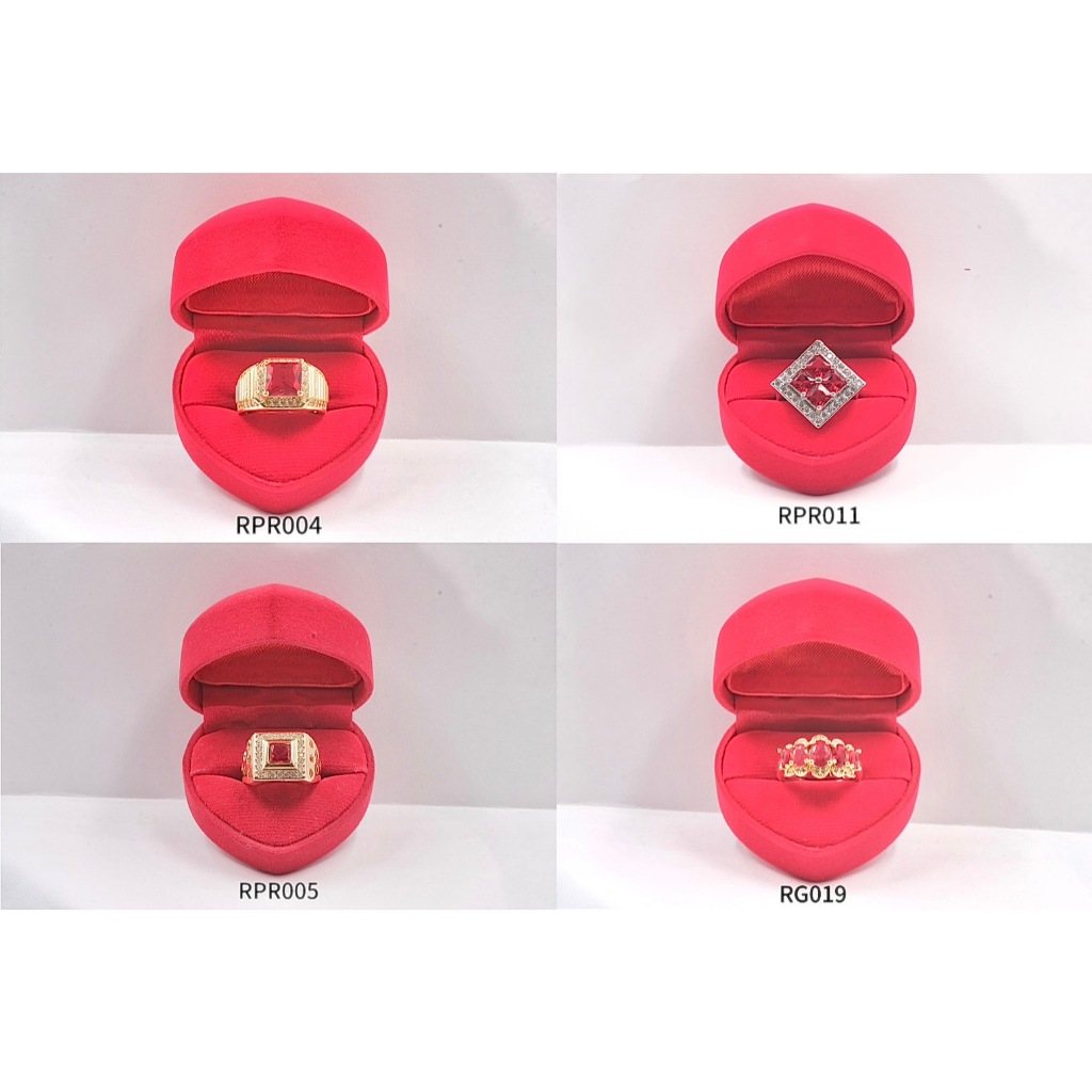 4ลาย จำนวนจำกัด แหวน ทับทิมแดง เครื่องประดับ เข้ากับทุกการแต่งกาย - รูปที่ 2