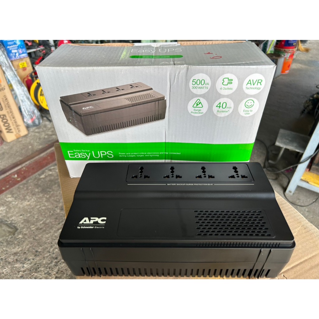 APC อุปกรณ์สำรองไฟฟ้า UPS ขนาด 500VA(300W)  รุ่น BV500I-MS  ของใหม่ เฉพาะเครื่อง(ไม่รวมแบตเตอรี่) ขอ