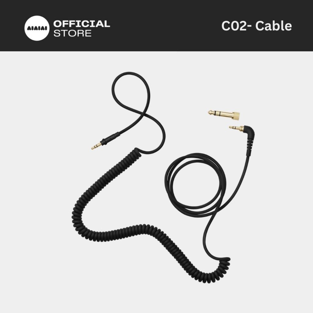 AIAIAI | C02 - Cable สายหูฟังแบบขด ยาว 1.5m พร้อมอะแดปเตอร์
