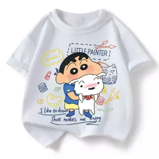 เสื้อยืดเด็ก ลายการ์ตูน ผ้าคอตตอนผสม นิ่มใส่สบาย ไม่ร้อน ES.SHOP28