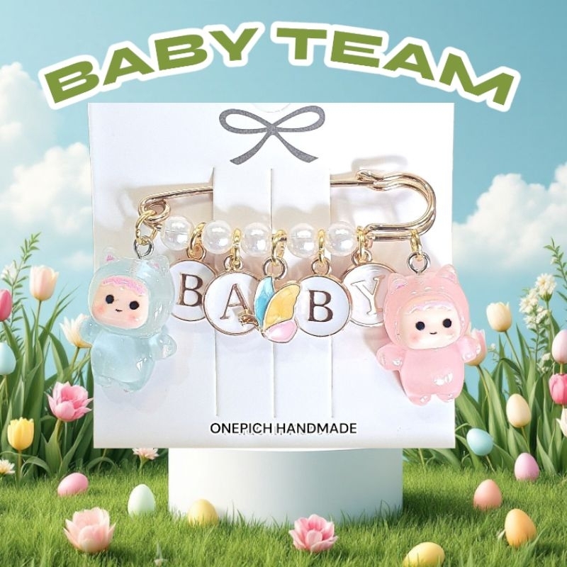 เข็มกลัดคนท้อง ตีมBABY แต่งจี้น่ารักๆ​งานพรีเมียม​  Made in​ Thailand