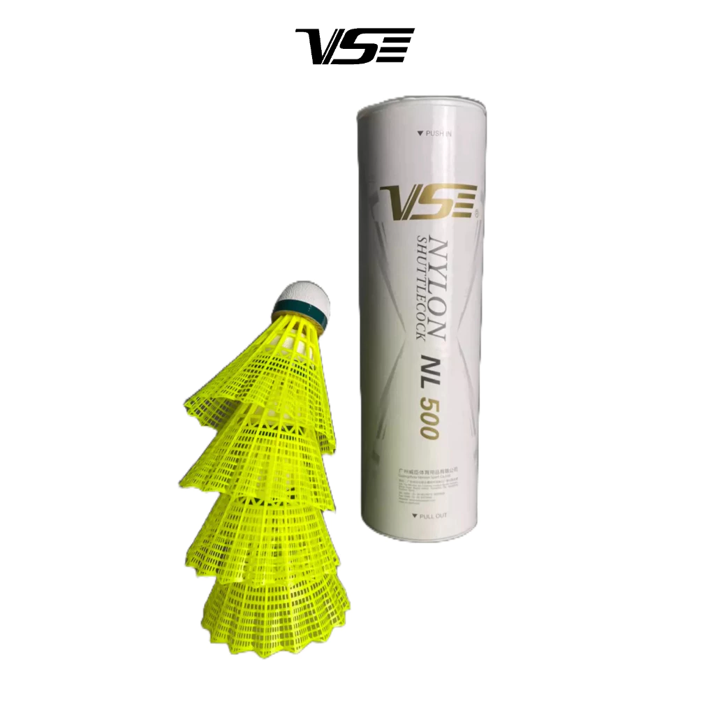 VS ลูกแบดมินตัน พลาสติก รุ่น NL500 NYLON Shuttlecock (บรรจุ6ลูก)