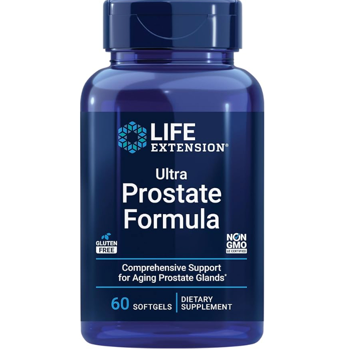 Life Extension Ultra Prostate Formula, saw palmetto for men, pygeum, stinging nettle root, lycopene,