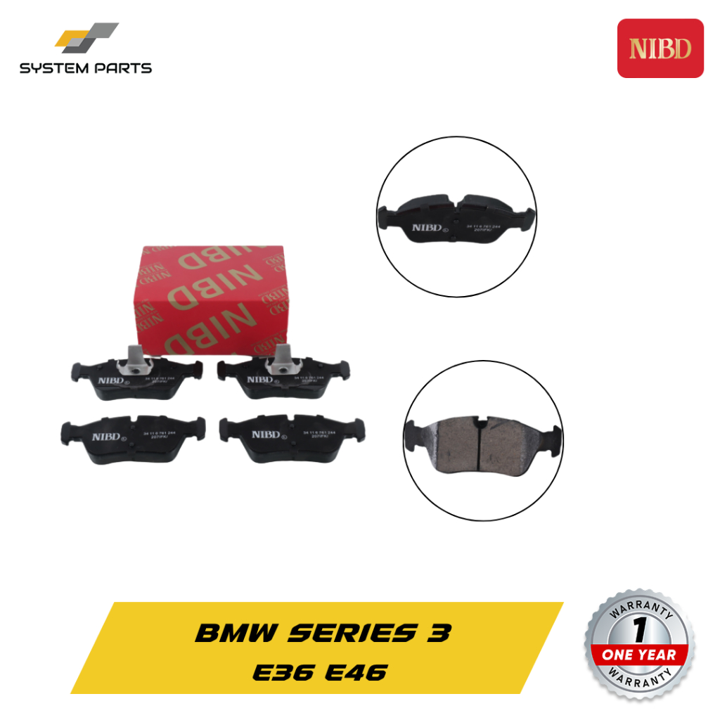 NIBD ผ้าเบรคหน้า-หลัง BMW SERIES 3 E30 E36 E46 | SYSTEM PARTS