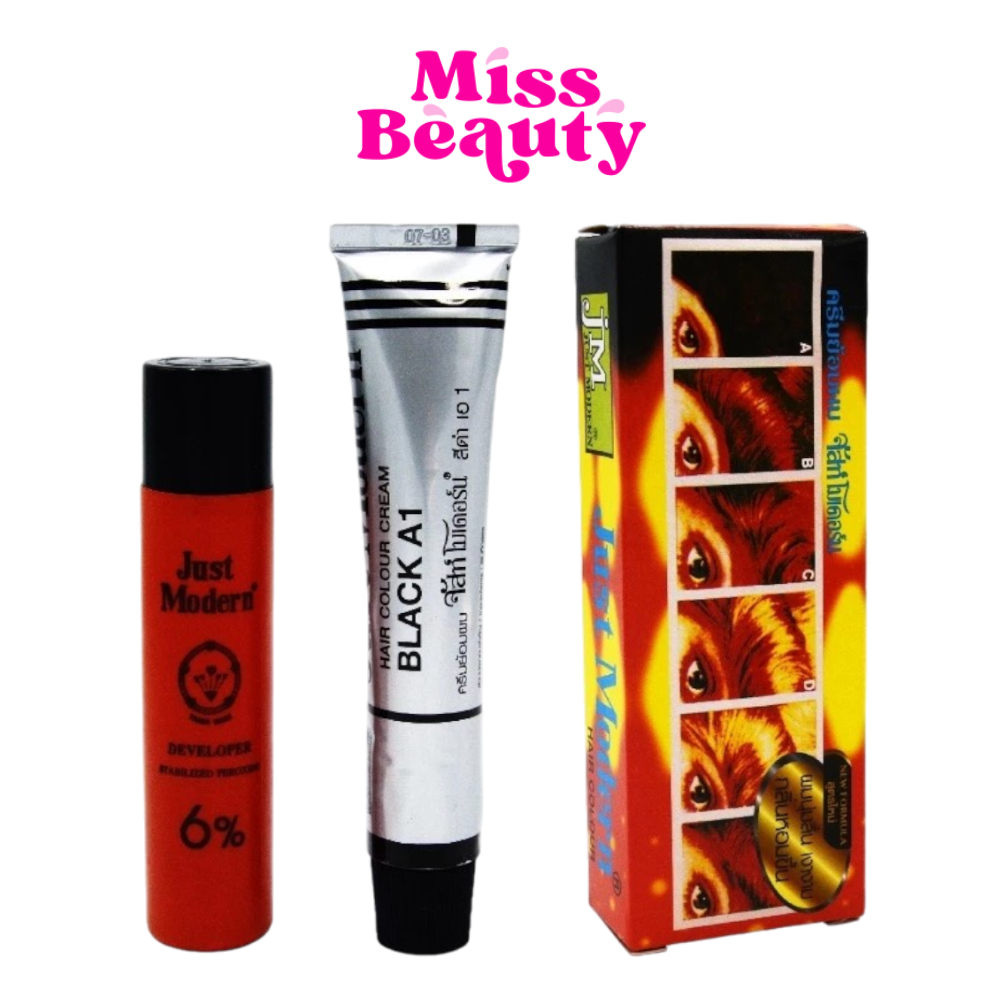 Just Modern Grey Coverage Hair Cream จัสท์โมเดอร์น ครีมย้อมผม ปิดผมขาว 50 มล.