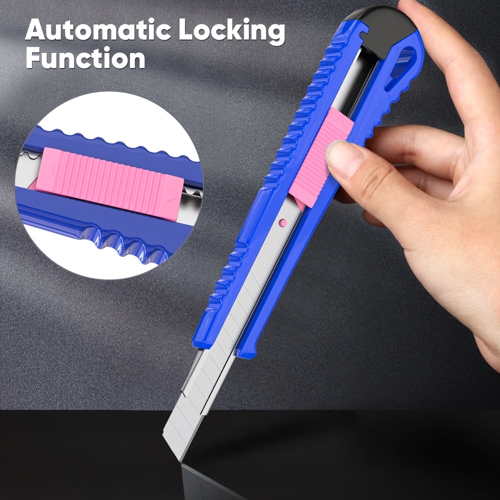 Mitsushi ชุดมีดคัตเตอร์ 1/2pcs ล็อคอัตโนมัติ มีดคัตเตอร์  คมกริบ มีดคัตเตอร์อ Cutter - รูปที่ 2