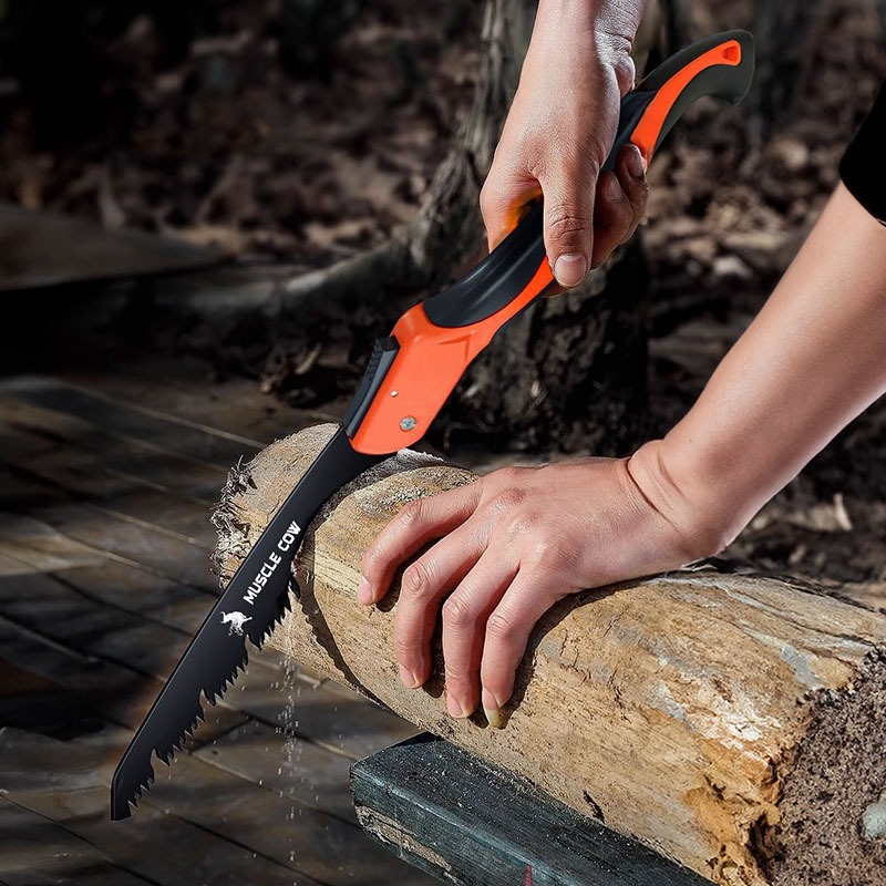 MUSLE COW เลื่อยพับแบบพกพา เลื่อยพับได้ การตัดรวดเร็ว ไม่เกิดสนิม แข็งแรงใช้ทนทาน - รูปที่ 6