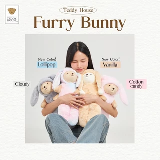 Teddy House : Furry Bunny หมอนกระต่ายสี่เหลี่ยม หมอนข้าง หนุนหลัง ผ้านุ่มขนfluffy ตุ๊กตา Hot Item