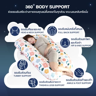 GLOWY หมอนกอดเต็มตัวสำหรับคุณแม่ตั้งครรภ์ รุ่น Full Body Pillow รูปทรงออกแบบมาให้เข้ากับสรีระของคุณแม่ตั้งครรภ์
