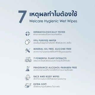 [Official] ทิชชู่เปียก Welcare Hygienic Wet Wipes ทำความสะอาดผิว สูตรไฮจีนิคไวพส์ ยกลัง 36 ห่อ
