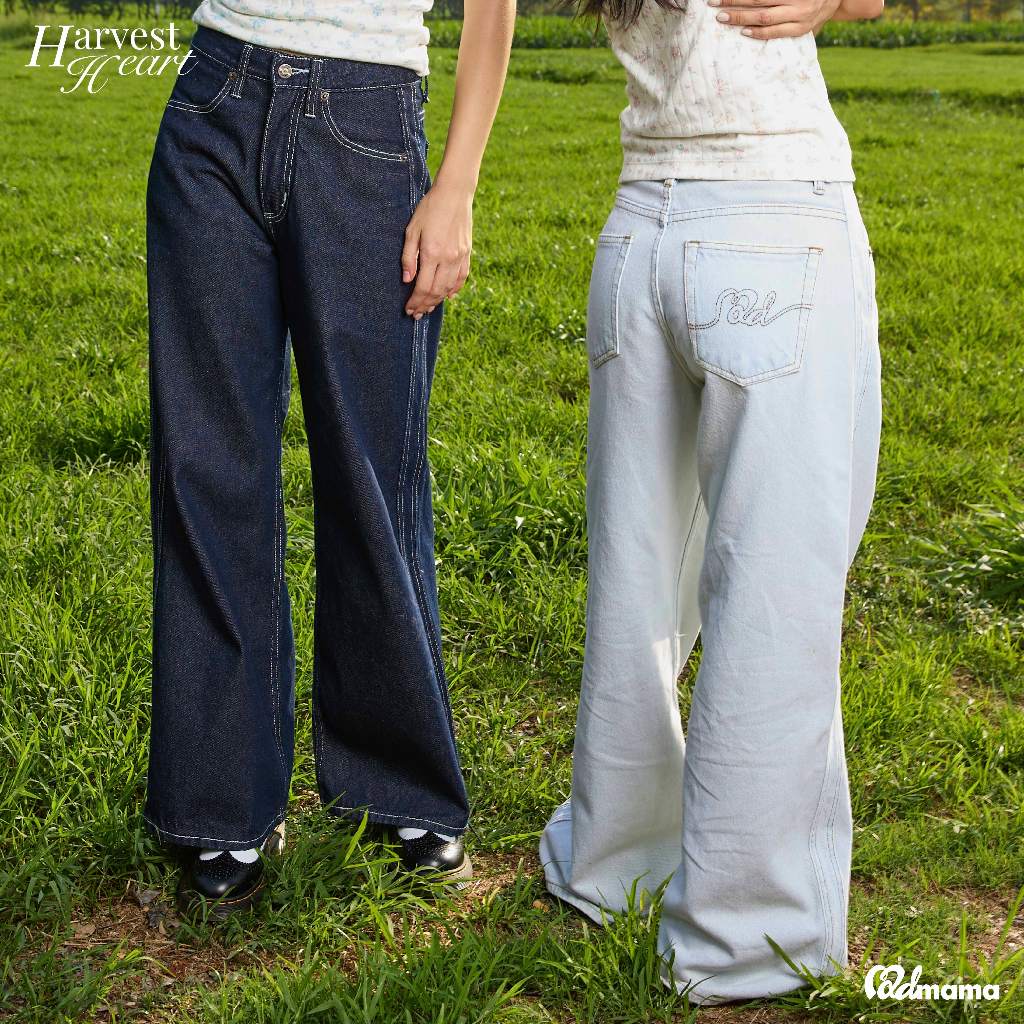 MadMama - Contrast Wide-leg Jeans