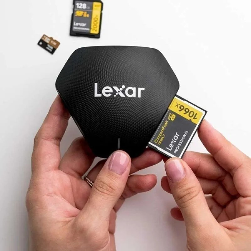 Lexar® Professional Multi-Card 3-in-1 USB 3.1 Reader การ์ดรีดเดอร์ รองรับ CF SD micro SD รุ่นLXR-LRW