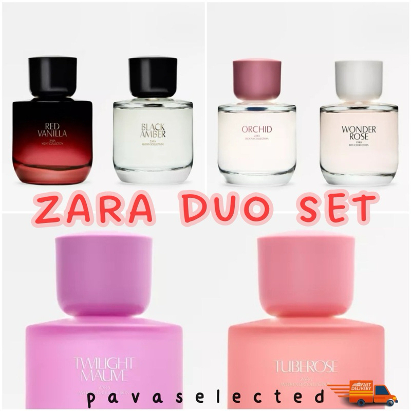 Zara duo set 🛍 น้ำหอมซาร่าแพคคู่ Orchid Gardenia Wonder Rose Tuberose