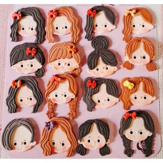 น้ำตาลแต่งเค้กหน้าผู้หญิง1ชิ้น ขนาด5-5.5เซน