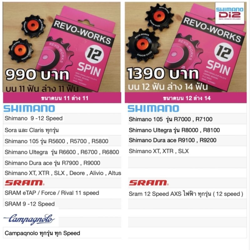 REVO-WORKS ลูกรอกตีนผี จักรยานแบบเซรามิค