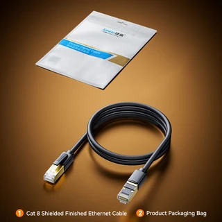 ⚡ส่งจาก กทม⚡Seamwi Cat8 สาย Lan RJ45 40Gbps ส่งความเร็วสูง ใช้ได้กับ แล็ปท็อป เราเตอร์ 0.5-10เมตร