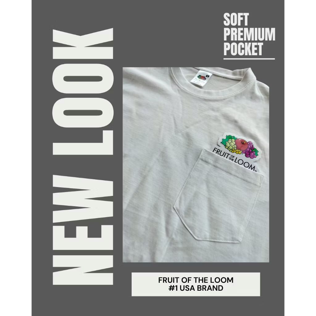 Fruit of the Loom Soft Premium Pocket White